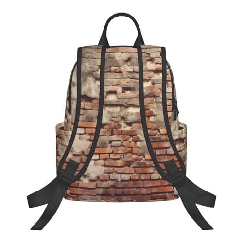Lightweight Hiking Backpack Casual Laptop Backpack for Men Women Ancient Worn Brick Wall Bookbag Travel Daypack3