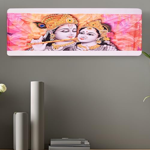 Image of Printed Split Ac Cover Indoor Unit For 1.5 Ton Capacity AC, Inner Unit Ac Cover, All Weather Cover /Attractive Digital Prints /Dustproof /Silken water-resistant Split Ac Cover (Radha Krishana)