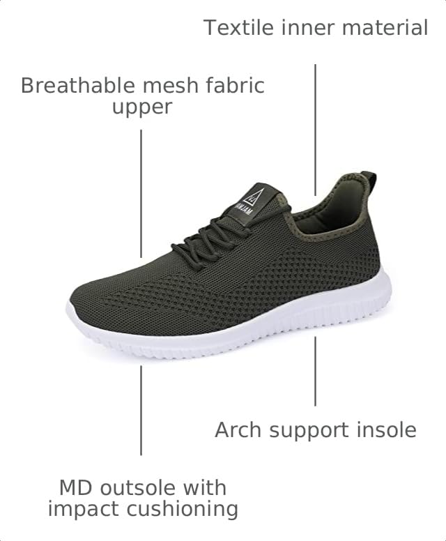 Image of VAMJAM Men's Running Shoes Ultra Lightweight Breathable Walking Shoes Non Slip Athletic Fashion Sneakers Mesh Workout Casual Sports Shoes