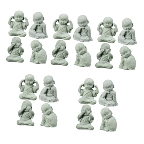 Ornement de moine de bureau Yardwe lot de 20 figurines cadeaux - 2