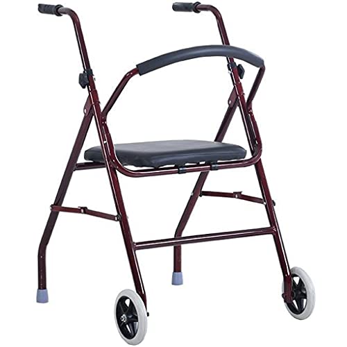 JKJZSALJ Rollator Pieghevole Rollator Deambulatori Rollator con Ruote Un Rollator da Viaggio Pieghevole Leggero Salvaspazio A 2 Ruote Adatto per Anziani con Ruote Fisse