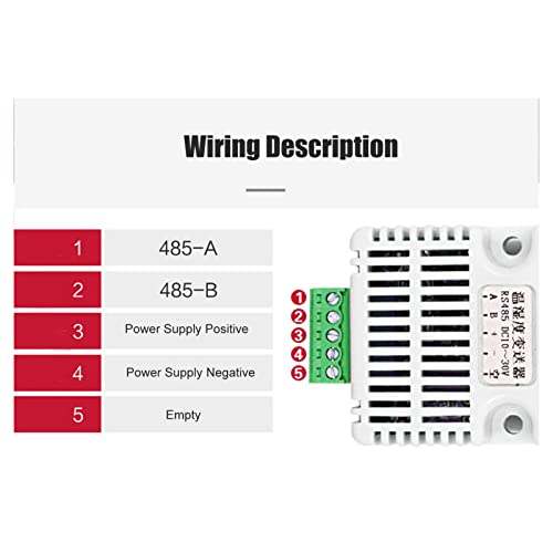 Temperature Humidity Sensor Module -40~80? 0-100% Temperature Humidity Transmitter 35mm DIN Rail Installation RS485 Communication for Power Distribution Cabinet