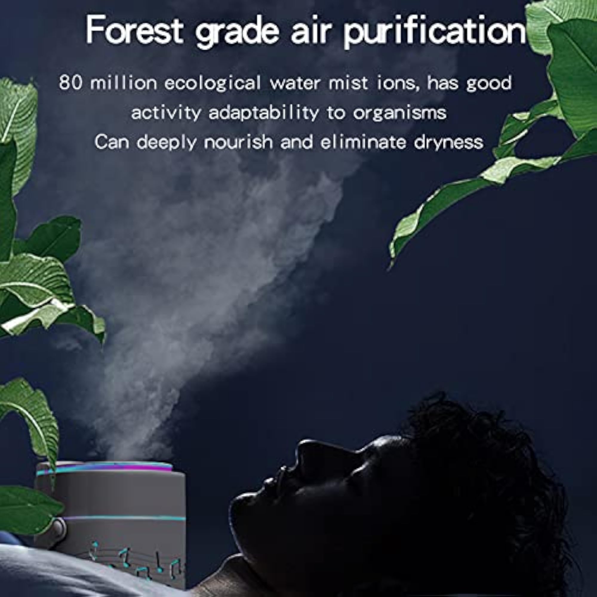 Colorful Light Essential Oil Diffuser with Speaker, 1000mL