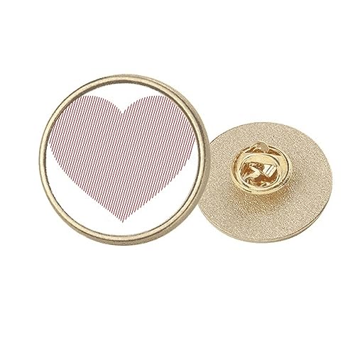 Broche ronde en métal doré rouge pour sublimer vos tenues de soirée