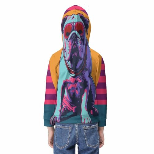 Sweat à capuche imprimé 3D original pull d'hiver stretch pour ado