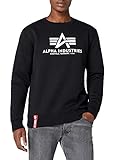 alte industriemaschinen bequeme Passform ALPHA INDUSTRIES Herren Basic Sweater Pullover, Schwarz (Black 03), Medium