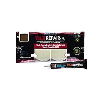 MagicEzy Tile Repairezy (Chocolate Brown) - Bathroom Floor Tile Repair ...