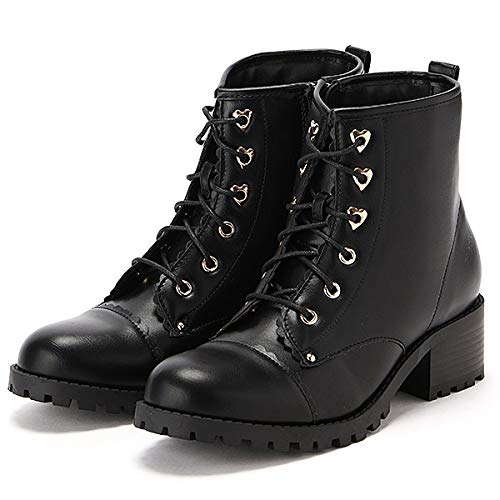 プリムヴェールリズリサ レースアップショートブーツ【ブラック/S】