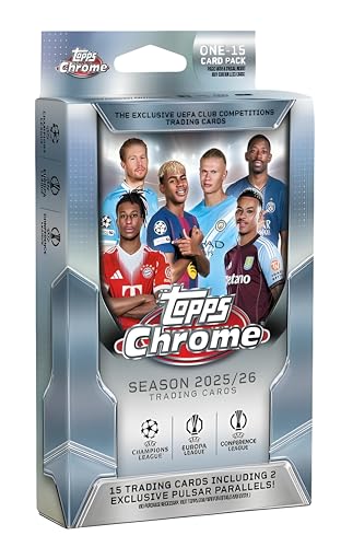 2025-26 Topps Chrome UCC UEFA Club Competitions Soccer Hanger Box