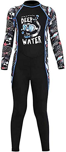Youth Girls Boys One Piece Water Sports Sun Protection Rash Guard UPF 50+ Long Sleeves Full Suit Swimsuit Wetsuit Swimwear