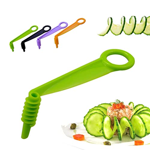 Mandolina manual para cortar verduras en espiral miniatura 4