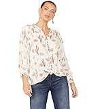 Ariat Women's Cactus Print Long Sleeve Button Down Blouse Ivory Small