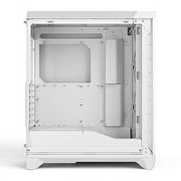 Fractal Design Meshify 3 White TG Clear Tint - Gaming Computer-Gehäuse – Facetten-Mesh-Front – DREI Momentum 14 Lüfter enthalten - E-ATX/ATX/mATX Unterstützung – Ansicht 8