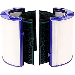 Ventilador Aire Frio Dyson Recambio Filtro Hepa & Carbón Activado Filtro para Dyson TP04 TP05 HP04 HP05 DP04, Purificador de Aire Accesorios 360° Sistema de Filtro para Dyson Puro Frío Purificación Ventiladores - Blanco