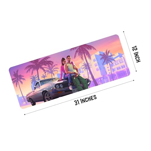 Image of MASIPICKS - XXL Size Anime & Gaming Mouse Pad [Rubber Base] | Mouse Pad (31 x 12 Inches) 3mm Desk Mat (Gaming New)