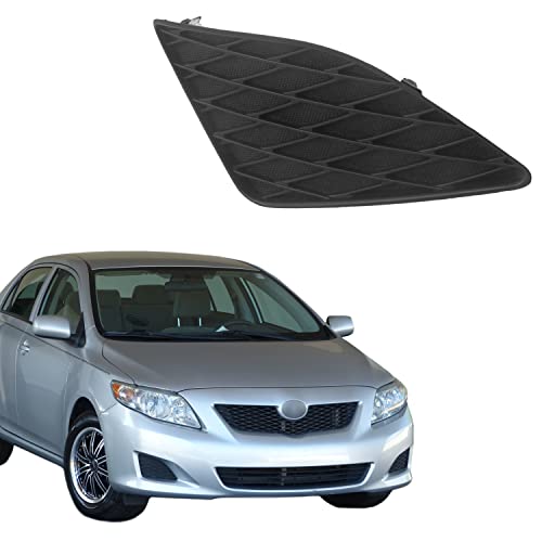 CarPartsDepot Front Bumper End Cover Fog Light Cover Right (Passenger Side) w/o Fog Lamp Hole for 2009 2010 Toyota Corolla TO1039115 8148102090