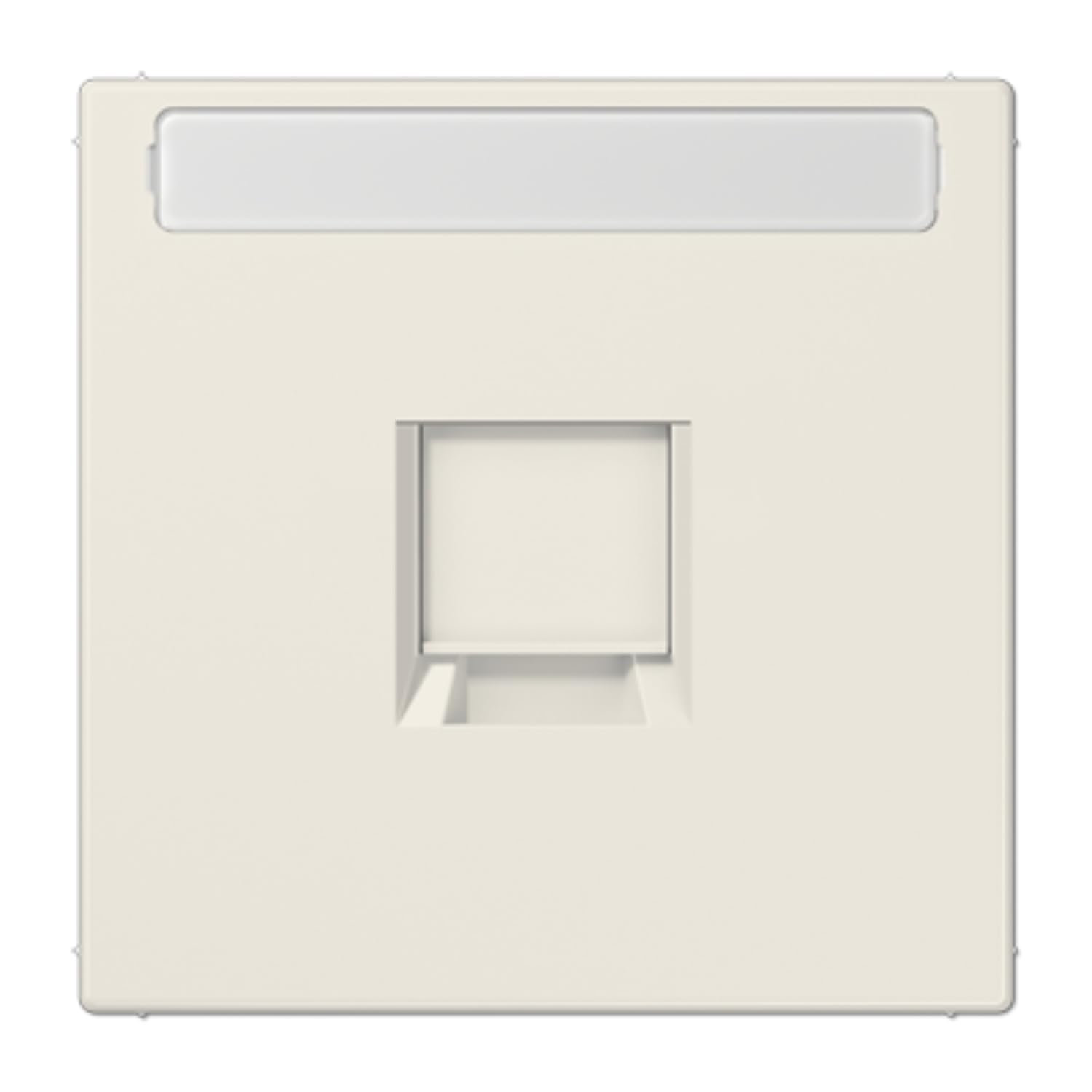 Plaque modulaire Jack 1 prise JUNG LS au design épuré blanc pour finition haut de gamme