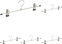 Vista 16 de Mawa by Reston Lloyd - Percha antideslizante para pantalones y faldas con dos clips, estilo K/40D, juego de 10, 15 3/4 pulgadas de largo, rojo