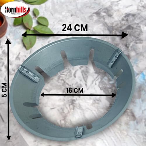 Image of Hornbills Gas Saver Burner Pack of 2 Gas Saver Chula Support Stand Jali Ring Fire & Windproof Energy Saving Efficiency Heat Insulator Pot Rack Holder