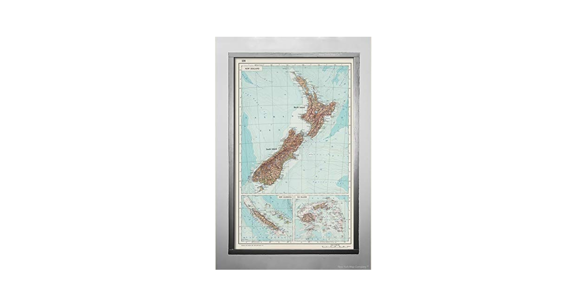 Amazon.co.jp: 1967年地図|世界アトラス238。 ニュージーランド