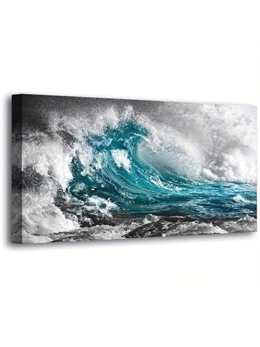 Grandes peintures murales bleues affiches sur toile nature mer cadre salon