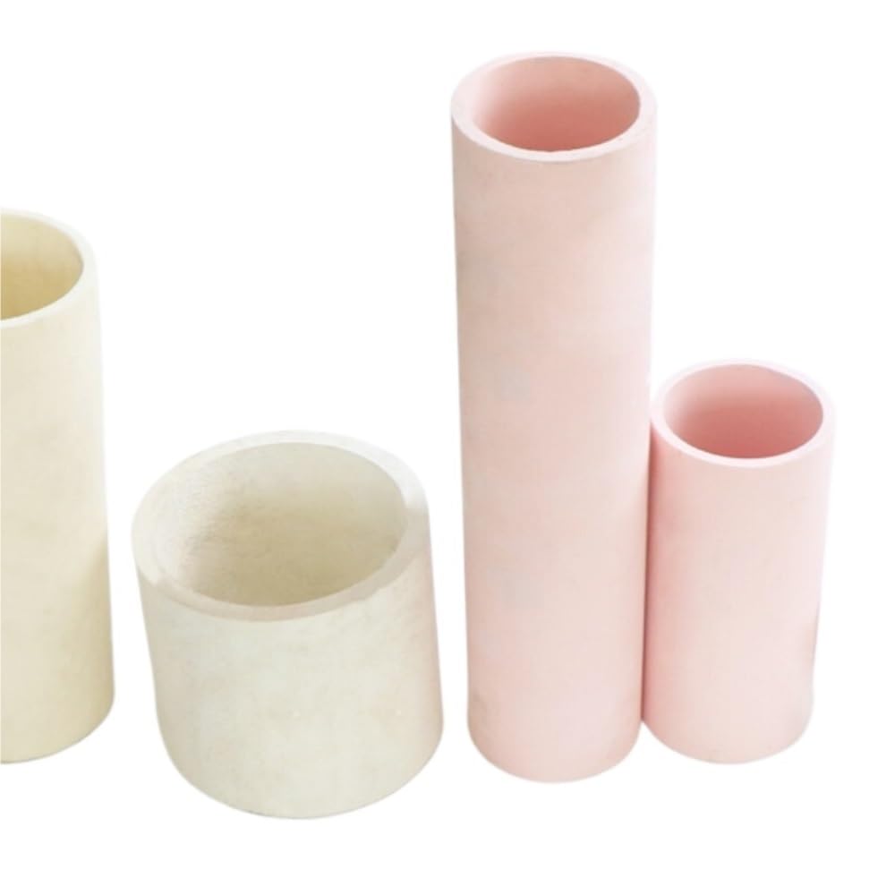 Rura ceramiczna z tlenku glinu Wydrążona rura porcelanowa o wysokiej wytrzymałości mechanicznej, jednootworowa rura ceramiczna z tlenku glinu do sprzętu komunikacyjnego, 1 szt. (52 mm x 60 mm x 300 mm