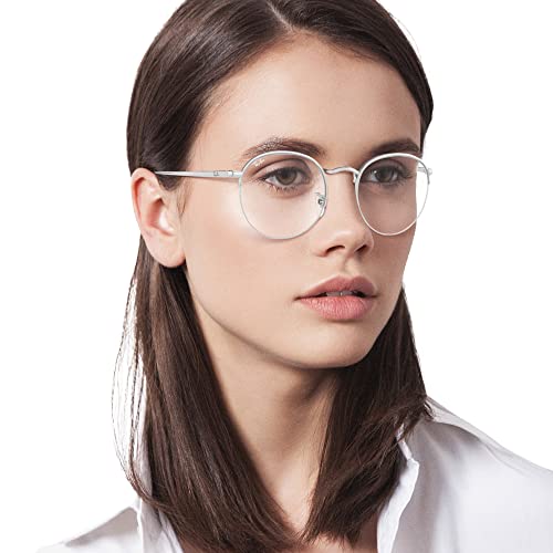 Armações de óculos de prescrição Ray-Ban RX3947V Round Gaze, lente prata/demo, 51 mm