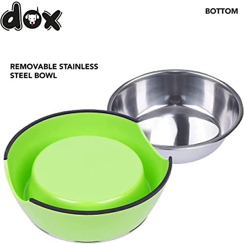 Ddoxx Dog Feeding Bowl 237 Oz Green  Sturdy Nonslip Melamine Base Removable Rustproof Stainless Steel Bowl  Easy to Clean Dishwasher Safe  Ideal for All Dog and Cat Sizes  Cucciolini Doodles Ddoxx dog feeding bowl 23 7 oz green  sturdy non slip melamine base removable rustproof stainless steel bowl  easy to clean dishwasher safe  ideal for all dog and cat sizes   cucciolini doodles