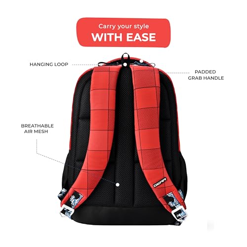 Image of Gear Shuffle 4 Compartment Backpack 17 inch /31L Medium Water Resistant School Bag /Casual 4 Compartment Backpack /Daypack /Kids Bag for Boys /Girls (Red-Blue)