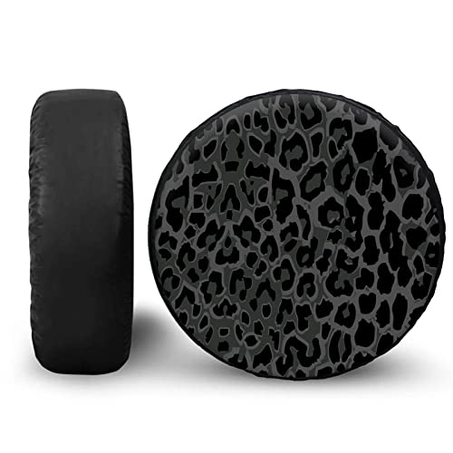Leopard Print Spare Tire Cover Sun Protector Waterproof Wheel Cover Universal Fit for, Trailer, RV, SUV, Truck and Many Vehicle 14-19