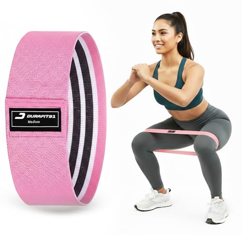 Image of Fabric Resistance Bands (Medium) Strength for Women & Men, Non-Slip Hip Bands for Glutes, Legs & Squats, Exercise Booty Bands for Workout, Stretching,Toning,Home Gym Fitness,Yoga &Pilates