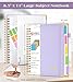 Spiral Notebook Journal with Removable Dividers Tabs, 300 Pages Hardcover Leather 5 Subject College Ruled Notebook, 8.5