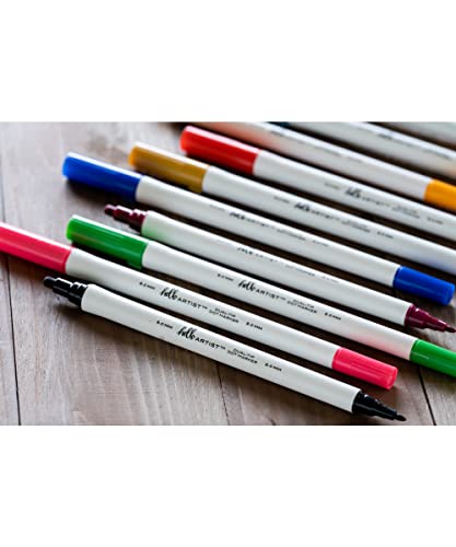 Image of Hello, Artist! Dual Tip Dot Markers, 10 Pieces, 2mm and 5mm Dot Tips, Bright and Vivid Colors