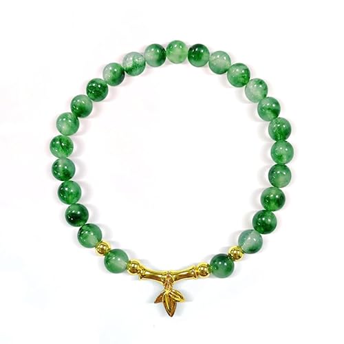 AMINKINA 14k Gold Jade Bracelet, Chinese New Year Natural Jadeite