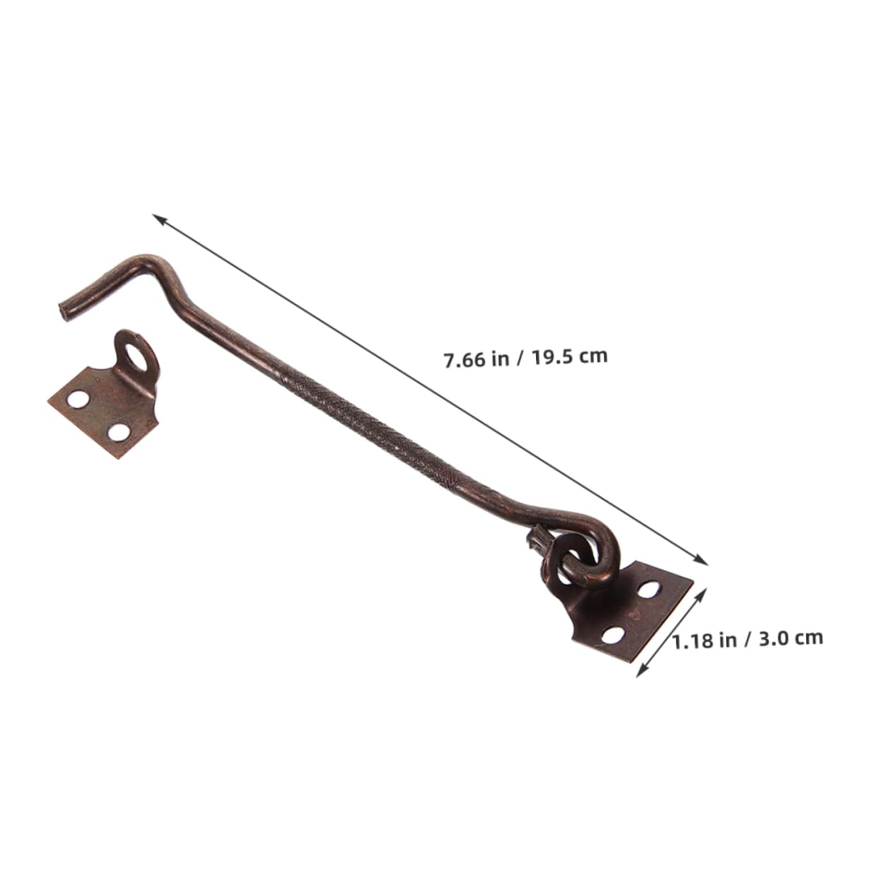 Happyyami 1 Set Window Hook Door Hook Latch Doors Barn Door Hook and Eye Latch Hook Eye Latch Mount Latches Key Cabin Latch Duty Privacy Latch Hook Heavy Indoor Style Garage Hooks Iron Brown