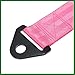 Motoforti 2 Pcs Universal Car Tow Towing Hook Bumper Trailer Belt Strap with Bolt Aluminum Alloy Pink Long-Lasting