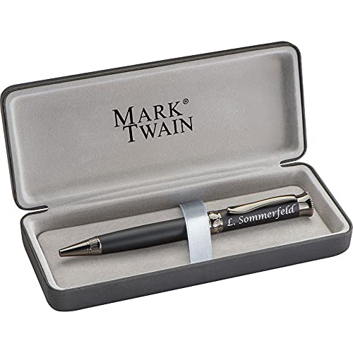 Mark Twain Kugelschreiber mit Gravur aus Metall inklusive...