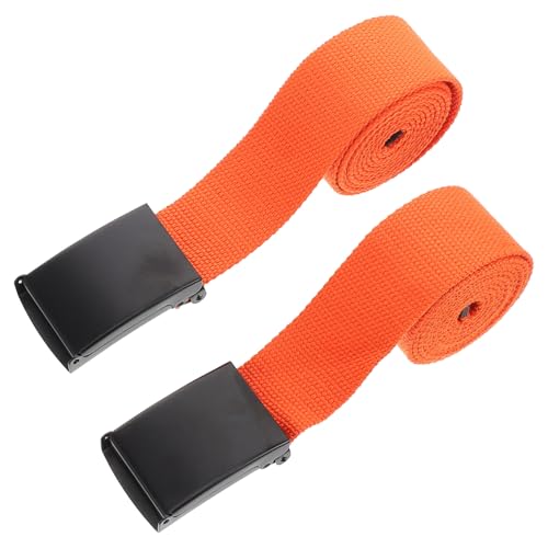2pcs Adjustable Men Casual Web Belt Versatile Fabric Waist Belt for Work Daily Wear and Students Heavy Duty Design with Easy Use Buckle