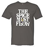 PleaseMeTees Mens The Spice Must Flow HQ Tee-CHRCL-L Charcoal
