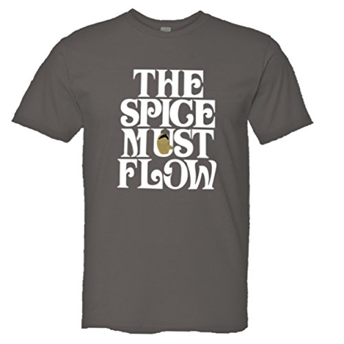PleaseMeTees Mens The Spice Must Flow HQ Tee-CHRCL-L Charcoal