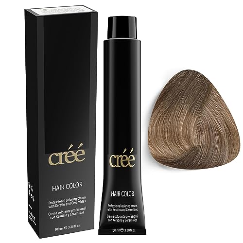 Cree Professional - Tinte permanente para el cabello, 100 ml, 3.4 onzas líquidas (rubio ceniza claro, 8.1)