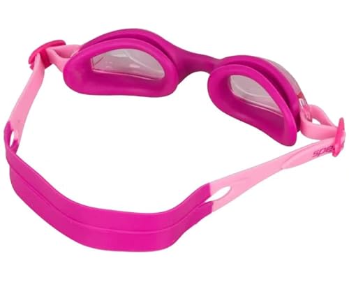 Kit Natação Speedo Óculos Jr Olympic + Touca Silicone Flat 6 a 12 anos (rosa)