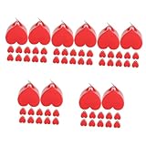 HOMSFOU 5 series Lámpara De Vela Electrónica Con Forma De Corazón Vela Navideña Falsa Luces Sin Velas LED Románticas Velas De Boda Velas Eléctricas Velas LED De 12 piezas x 5