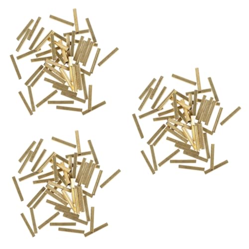 VILLCASE 3sets Metal Brass Tubes DIY Necklace Making Supplies Brass Square Tube 50pcs*3