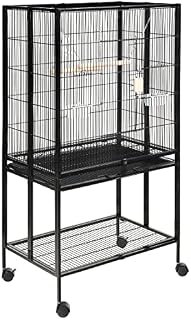 Amazon Basics Bird Cage with Rolling Stand and Storage Shelf