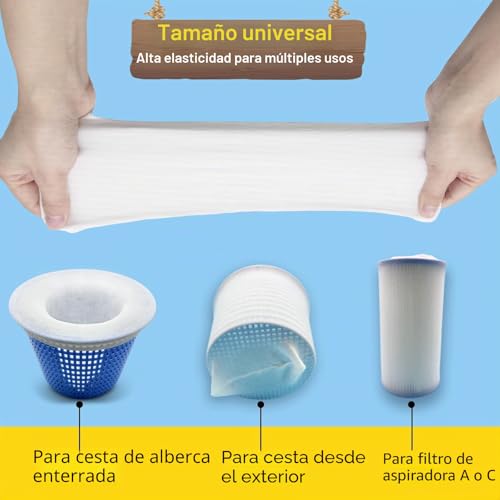Miniatura 2 de Calcetines Skimmer Piscina,30 Piezas Filtro Skimmer,Nailon Reutilizables Pool Skimmer Socks Para Filtro De Piscina,Para Cesta Skimmer, Limpieza,Recoger Suciedad Bichitos Polvo Partículas,Hojas,Pelo