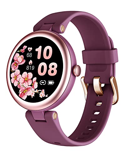 SHANG WING スマートウォッチ レディース 小さめ 腕時計 女性用 Smart Watch Women 1.09インチ高精細画面 iPhone/Android対応 着信通知 24時間 心拍数 睡眠 酸素濃度測定 女性生理周期管理 文字盤自由設定 日本語説明書付き Lynn
