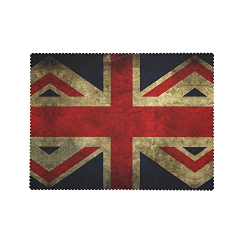 Nappe carrée en dentelle Union Jack 137x183cm lavable en polyester durable