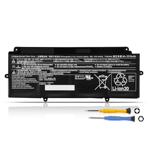 K KYUER 50Wh FPB0340S FPCBP536 Batteria per Fujitsu Notebook LifeBook U937 U938 U939 U939X U9310 U9310X U9311 U9311X Convertible Series 4INP5/60/80 FUJ:CP775608-XX FUJ:CP749820-XX FUJ:CP730401-XX