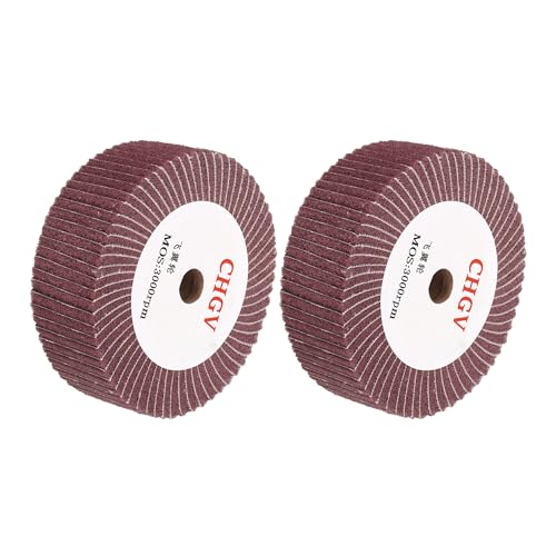 Roue de polissage non tissée 150mm grain 320 uxcell en nylon abrasif pour métaux x2